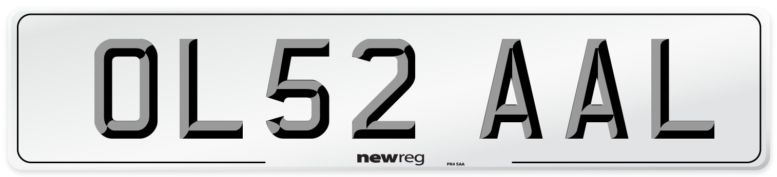 OL52 AAL Number Plate from New Reg
